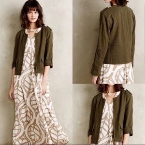 Anthropologie Sanctuary Olive Green Cropped Jacket